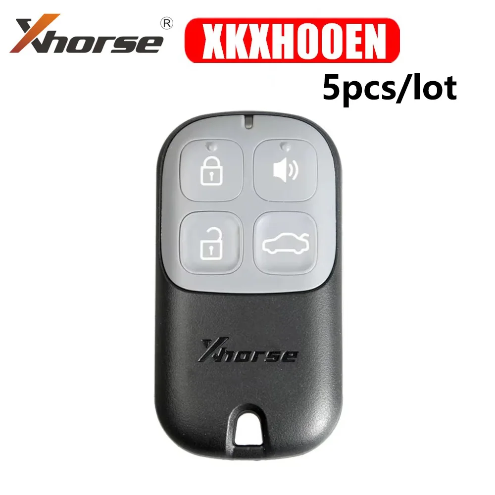 5pcs/lot XHORSE XKXH00EN Wired Universal Remote Key 4 Buttons English Version