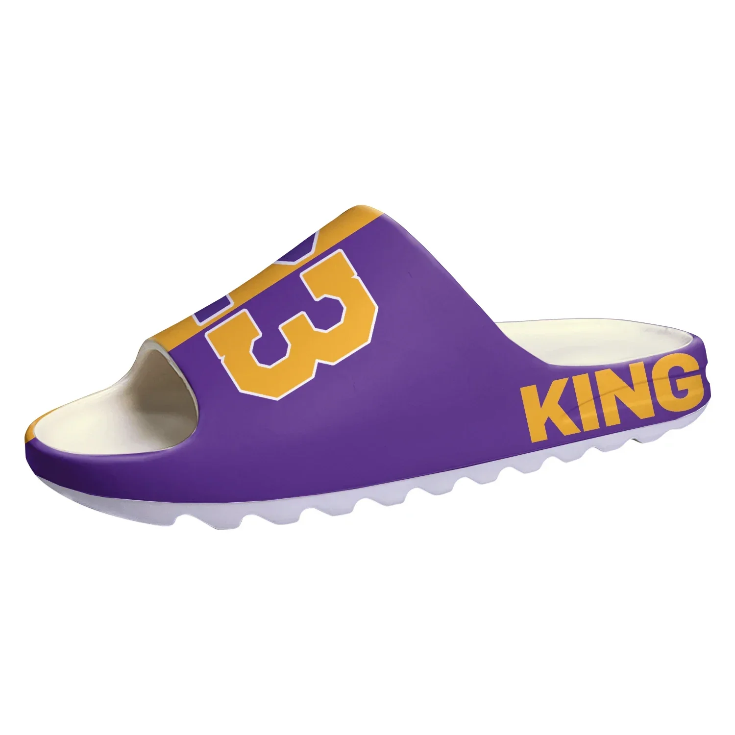 

Los Angeles Basketball King Number 23 6 Soft Sole Sllipers Home Clogs Custom Step On Water Shoes Mens Womens Teenager Sandals