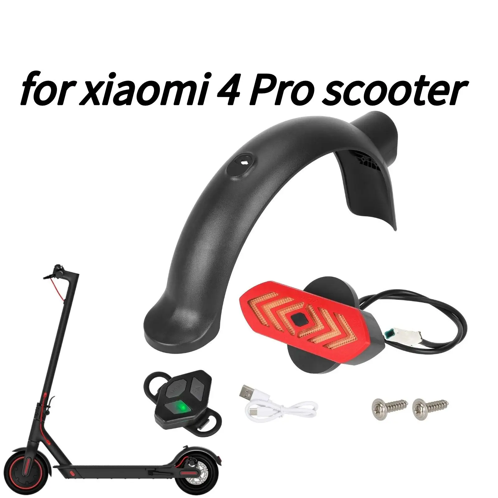 

Ulip turn signal tail light with rechargeable remote control+fender kit for xiaomi 4 Pro scooter