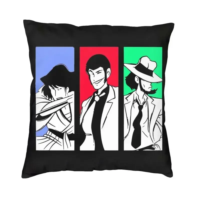 Arsene Lupin The Third Jigen Goemon Modern Pillow Cover Living Room Decoration Fujiko Mine Inspector Zenigata Sofa Cushion Cover