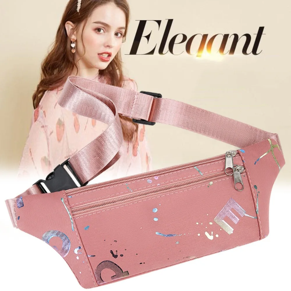 Oxford Cloth Multi-layer Crossbody Bag Large Capacity Waterproof Women's Fanny Pack Square Zipper Crossbody Chest Bag Gift