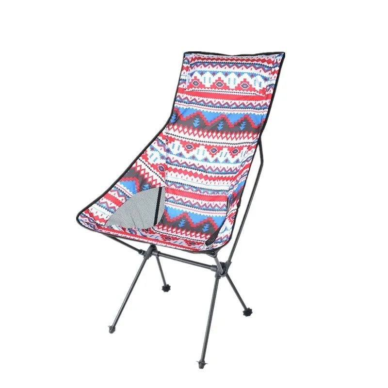 Outdoor Folding Chair Moon Chair Convenient Ultra Light Leisure Lounge Chair Camping Beach Fishing Aluminum Alloy