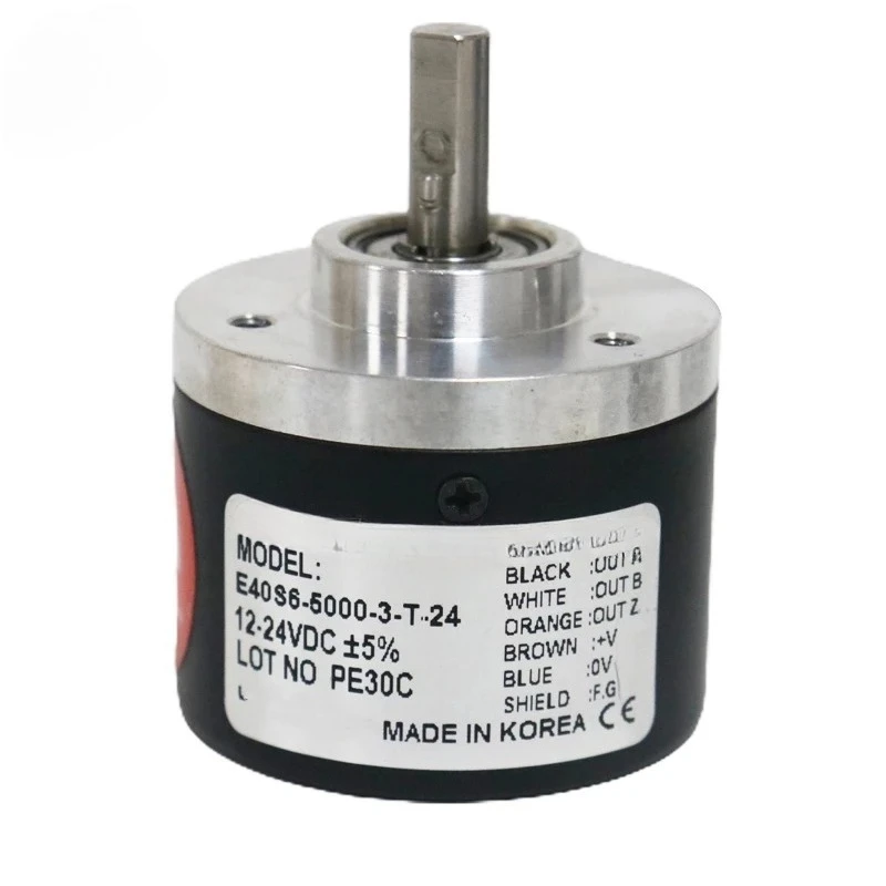 Industrial Automation Encoder E40S6-1000-3-T-24 6mm Soilid Shaft DC 24V 1000ppr Optical Encoder 40 mm Incremental Rotary