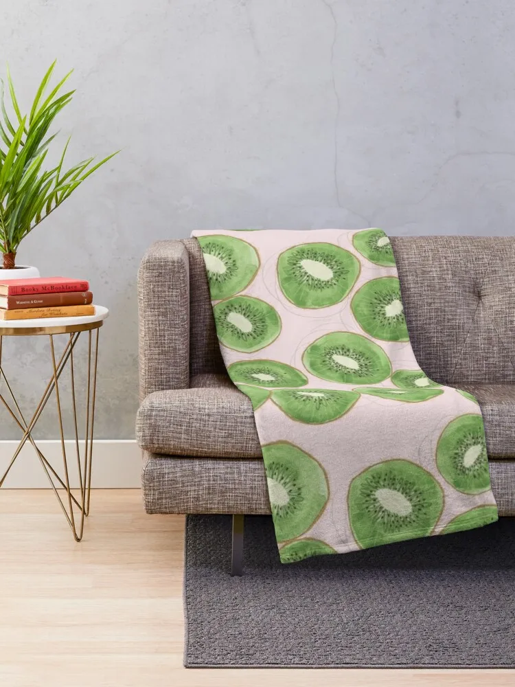 Cobertor Padrão Aquarela para Bebês, Cobertores Bonitos para Camas de Inverno, Kiwi e Frutas