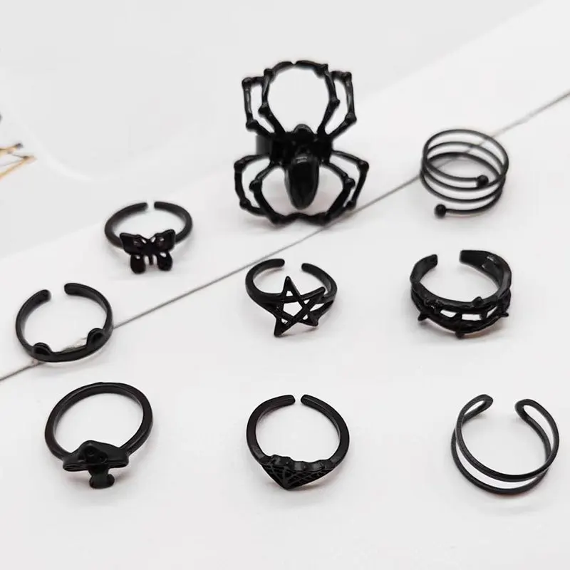 Spider Skull Ring Bat Gothic Rings for Women Halloween Punk Accessories Women's Rings 2022 Trend Fashion Jewelry