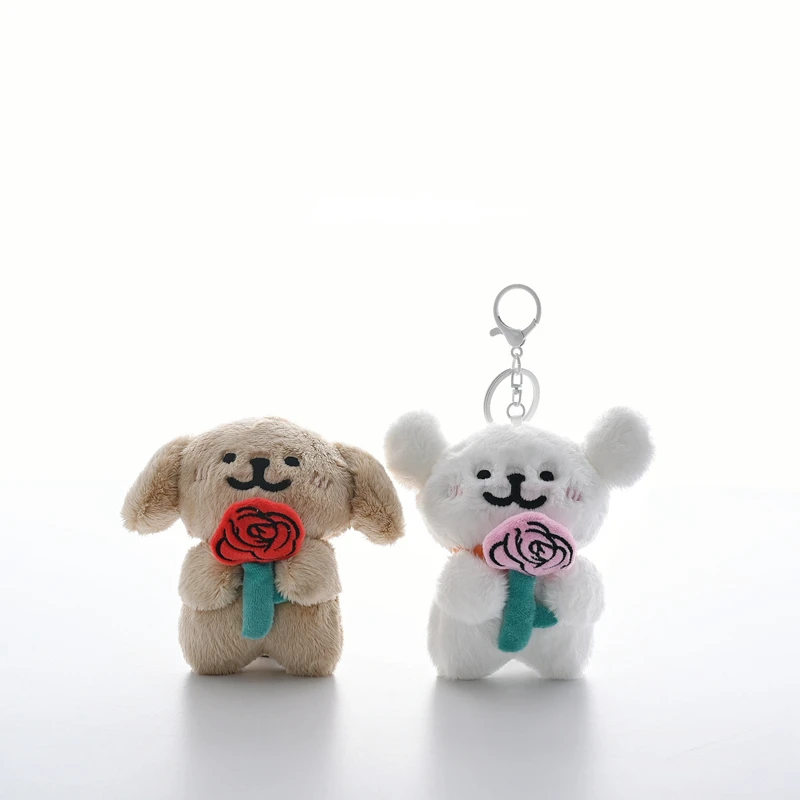 Korean Style Cute Dog Plush Pendant Toy Soft Stuffed Animal Doll Cartoon Keychain Puppy for Kids Boys & Girls Birthday Gift