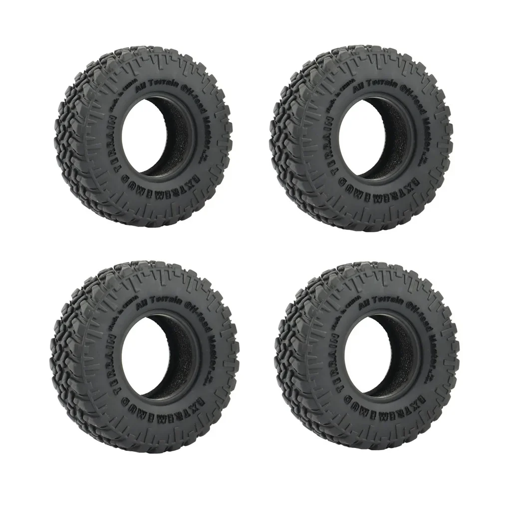 4 Stuks 1.0 "Zacht Rubber All-Terrain Wielbanden 50*20/54*23Mm Voor 1/24 Rc Crawler Auto Axiale Scx24 90081 Upgrade Banden