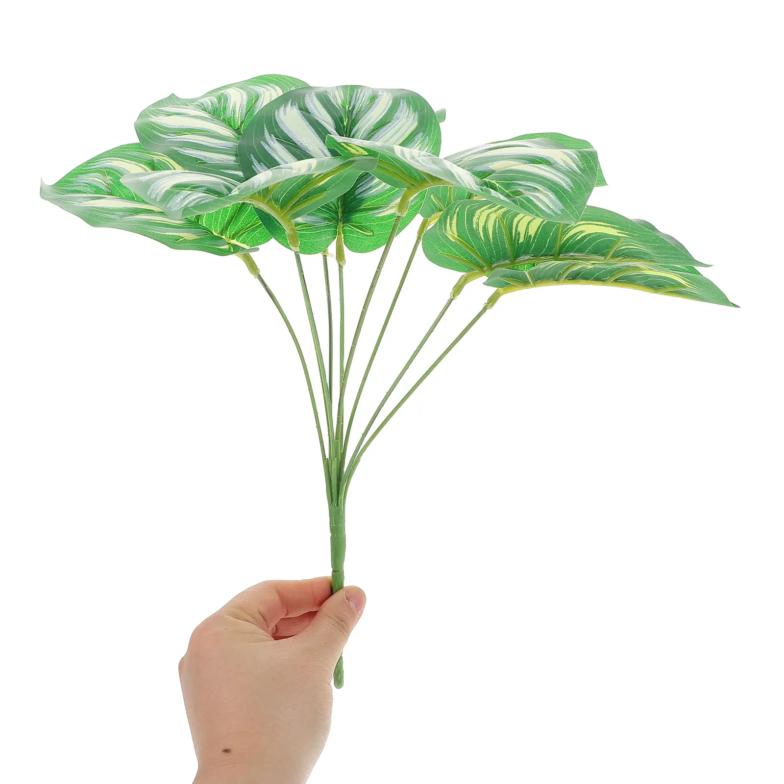 

3pcs Faux Mango Leaves Artificial Jungle Plants Natural Home Decor Green Leaves for Crafts Fake Tropical Plants Plastic Aloha