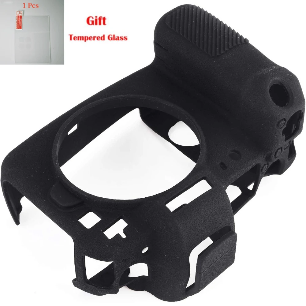 For Canon EOS R High Quality Soft Silicone Rubber Camera Protective Body Case Skin camera bag + free tempered film