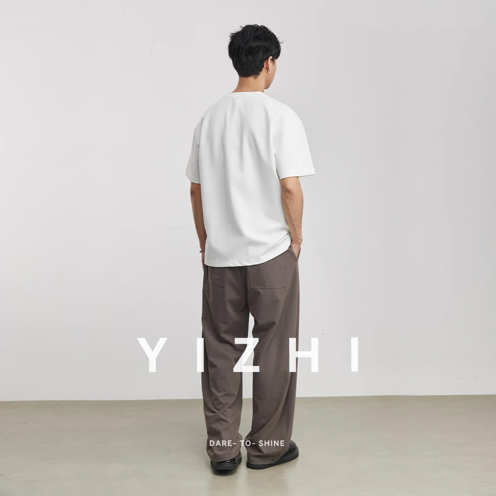 Heavyweight 260g Mamba Cotton Solid Color Minimalist T-Shirt 2026 Summer Crew Neck Loose Fashion All-match Trendy Short Sleeve