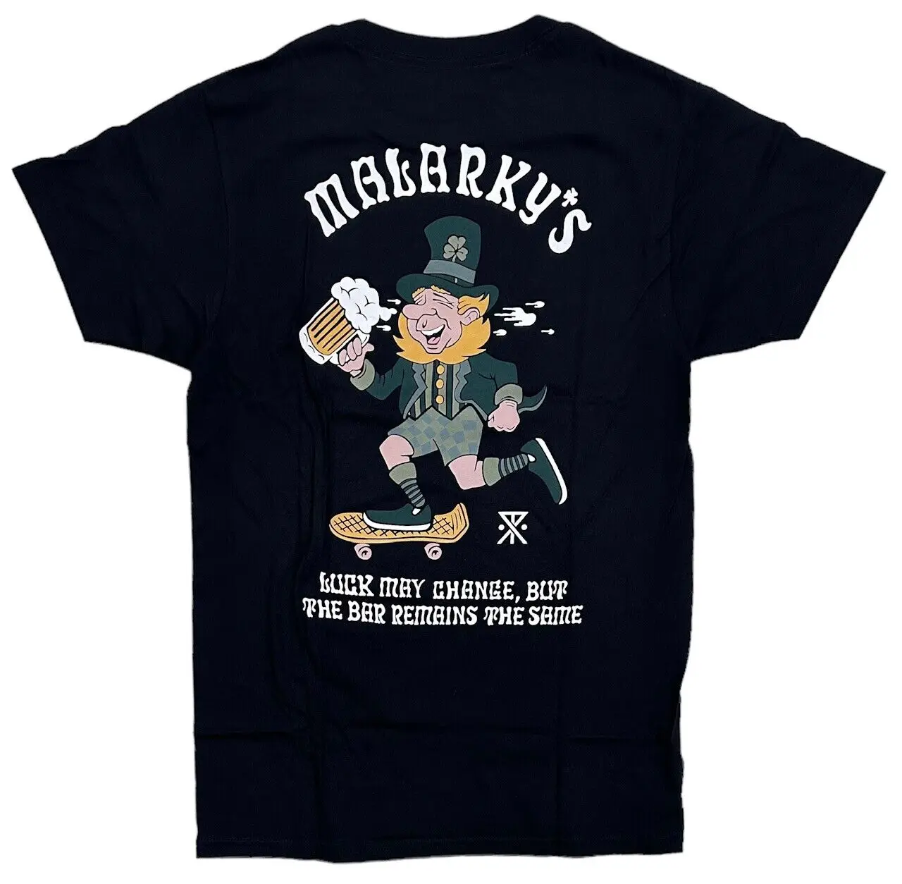 Roark Men's X Malarky's Irish Pub Shamrock Tee T-Shirt in Black