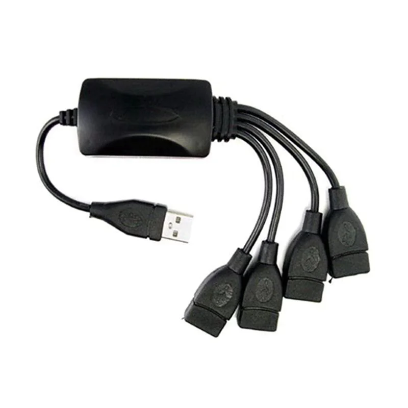 

【Элегантный дизайн】 4X1 «папа» на 4 «мама» USB-концентратор-разветвитель Удлинительный кабель USB 2.0 Удлинительный кабель для передачи данных Адаптер питания Разъем-конвертер