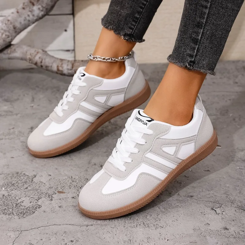 

2025 Women's Footwear with Closed Design Ideal for Casual Outings Everyday Wear Lace-Up Casual Shoes - Lightweight Breathable