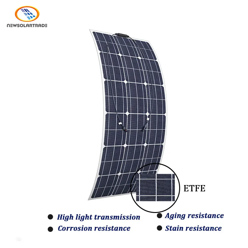 Aikeao High efficiency 4BB solar PV cell for 110W 18V ETFE Semi Flexible photovoltaic  panel