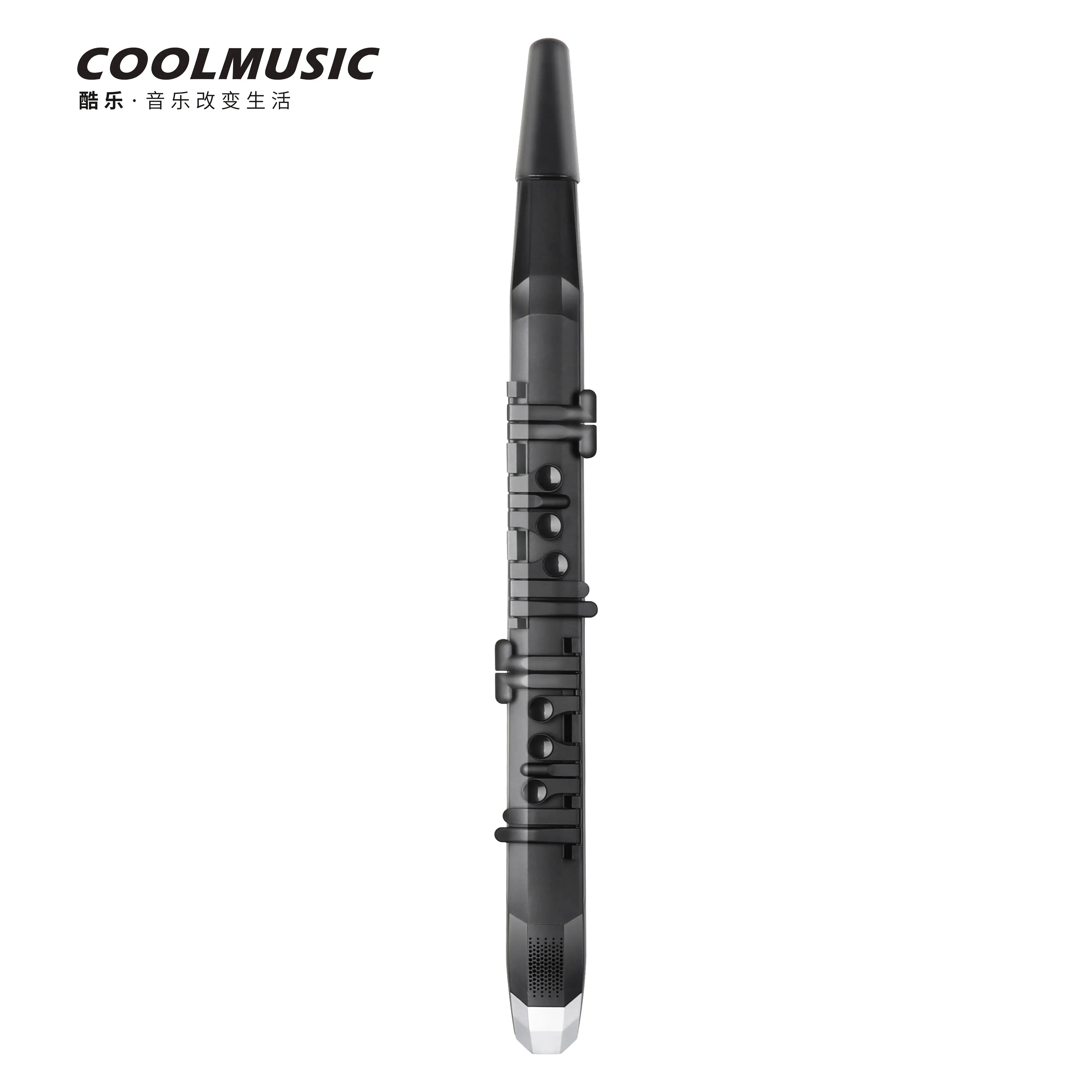 COOLMUSIC S-1 Digital Wind Instrument, Mini Electronic Wind Instrument Set with Removable Nozzle and Rechargeable Battery, Built