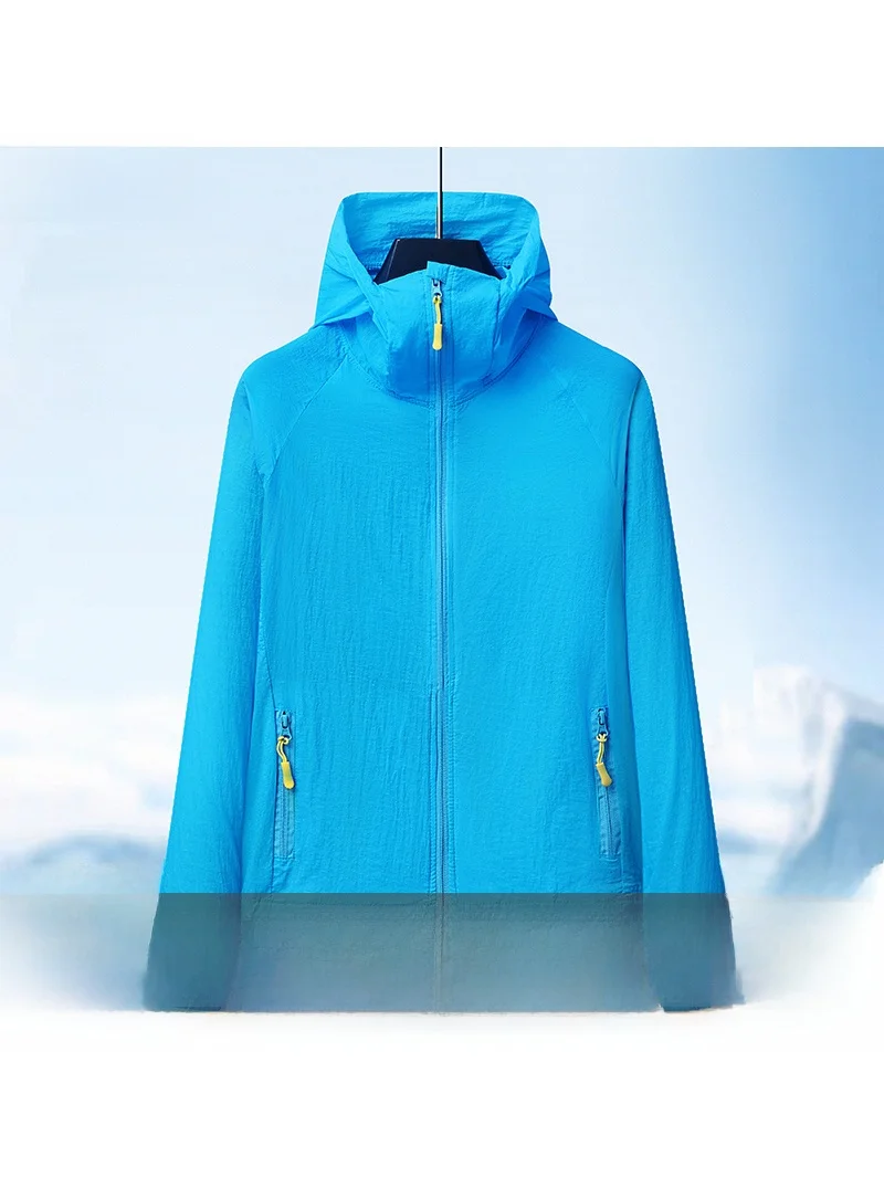 

Men's Summer Ultra-Thin Breathable Qui-Drng Ice Silk Lightweight Sun Protection Jaet Faionable Korean Sle Outerwear