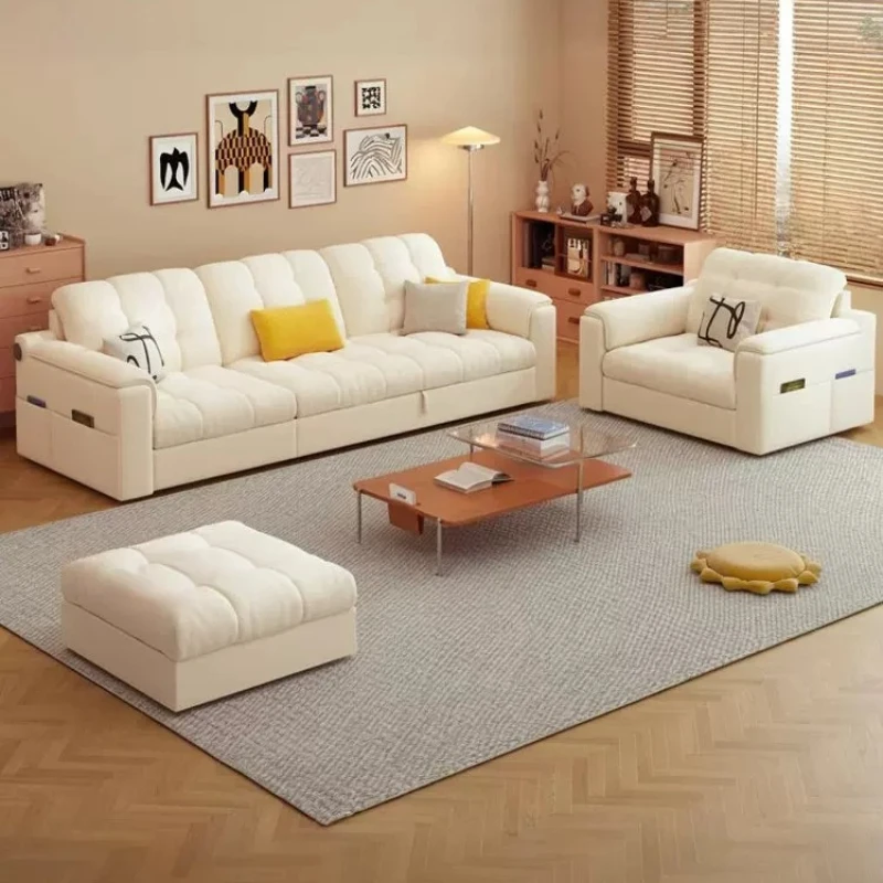 Nordic Foldable Couch Leather Storage Comfortable Big Couch Hotel Luxury Accent Muebles Para El Hogar Furniture Clearance