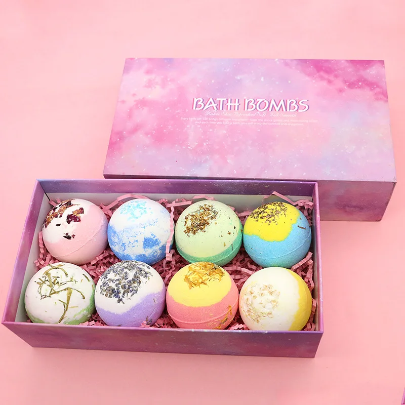 Multi-bubble rose dried flower bubble milk spa bath ball aromatherapy exquisite gift box