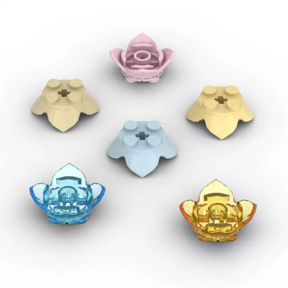 

Набор строительных блоков MOC 10 шт. «Листья растений» 15469, 2x2, с 4 лепестками и отверстием для оси, развивающая игрушка, подарок на день рождения для детей