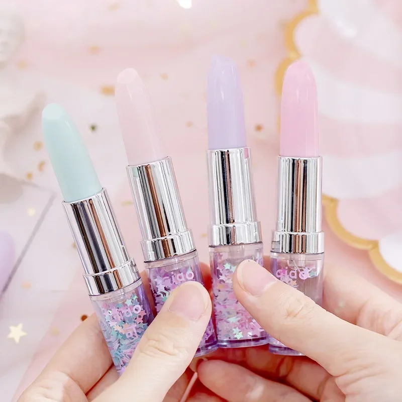 Ins Girl Heart Lipstick Gel Pen Cute Creative Student Writing Signature Little Fairy Quicksand Pens School Supplies