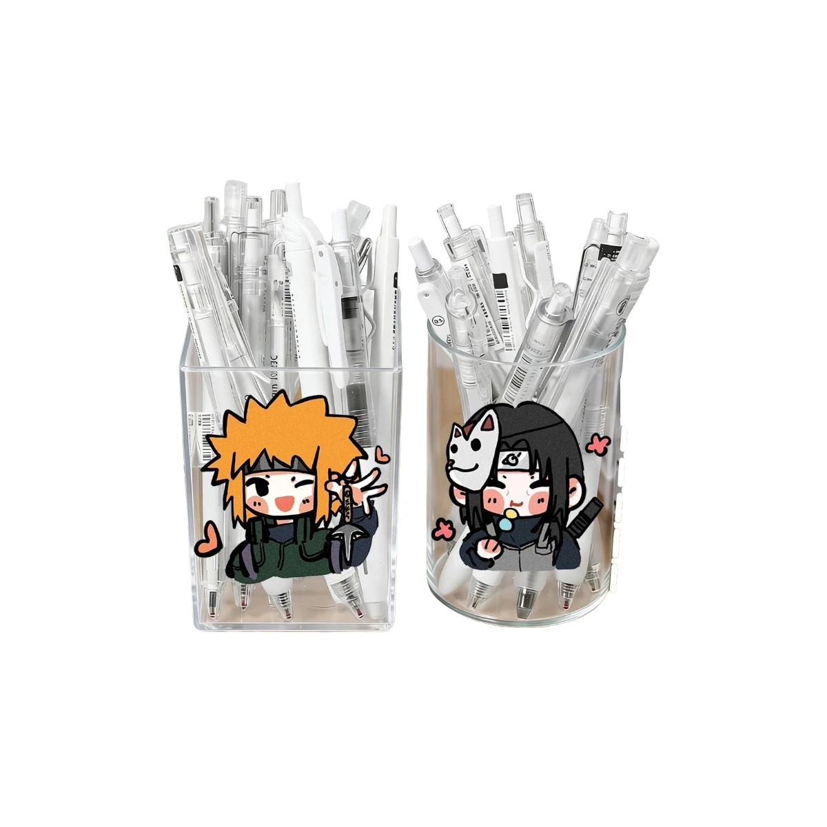 Porte-stylo de style mignon Naruto, parfait pour les bureaux des étudiants, le bureau ou les pinceaux de maquillage, tube de rangement de grande capacité, article très demandé