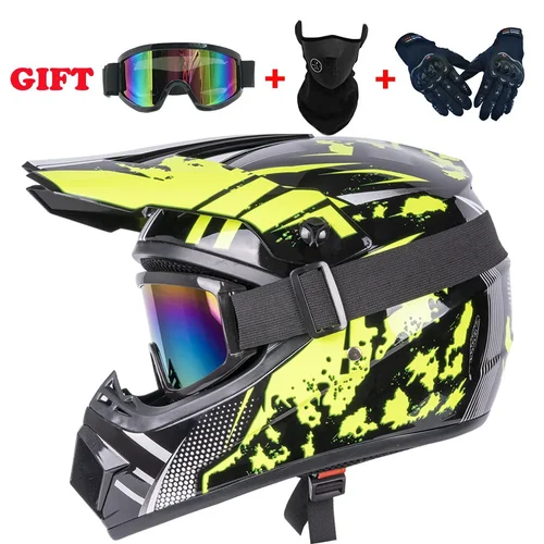 Imagen 2 del producto Casco de motocicleta de cara completa moto todoterreno envío gratis enviar 3 regalos cuesta abajo AM DH Cross Capacete Motocross Casco cascos