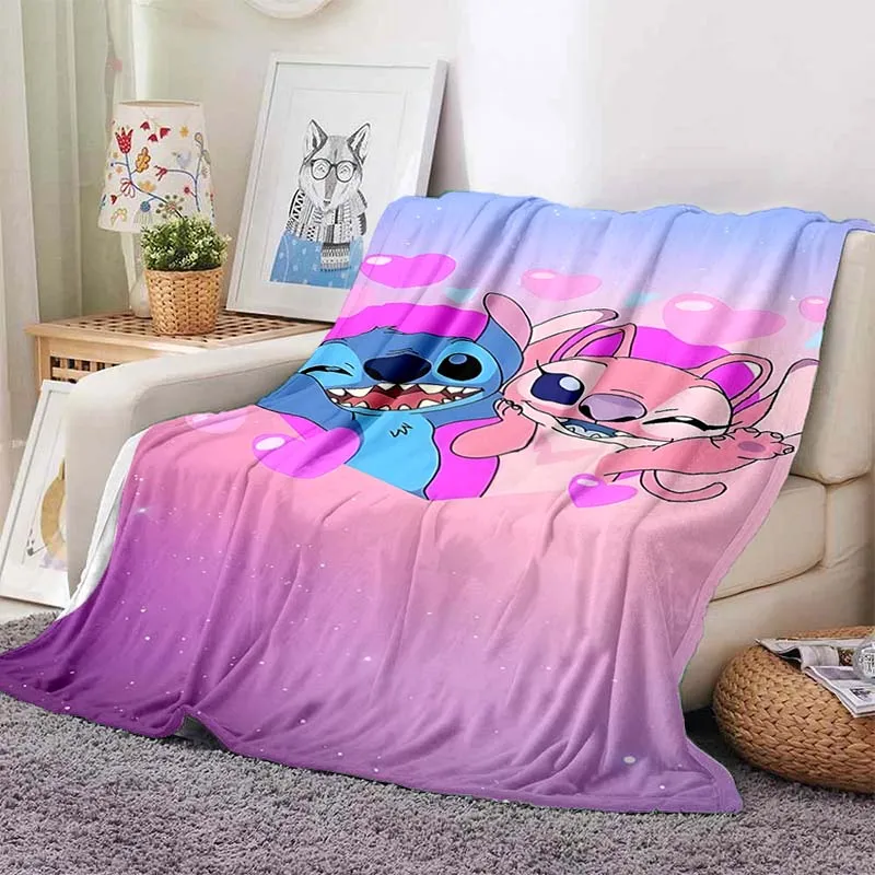 Disney Stitch Star-war Blanket for Sofa King Size Cartoon Soft Flannel Throw Fluffy Bed Blanket New Born Winter Blanket Kid Gift