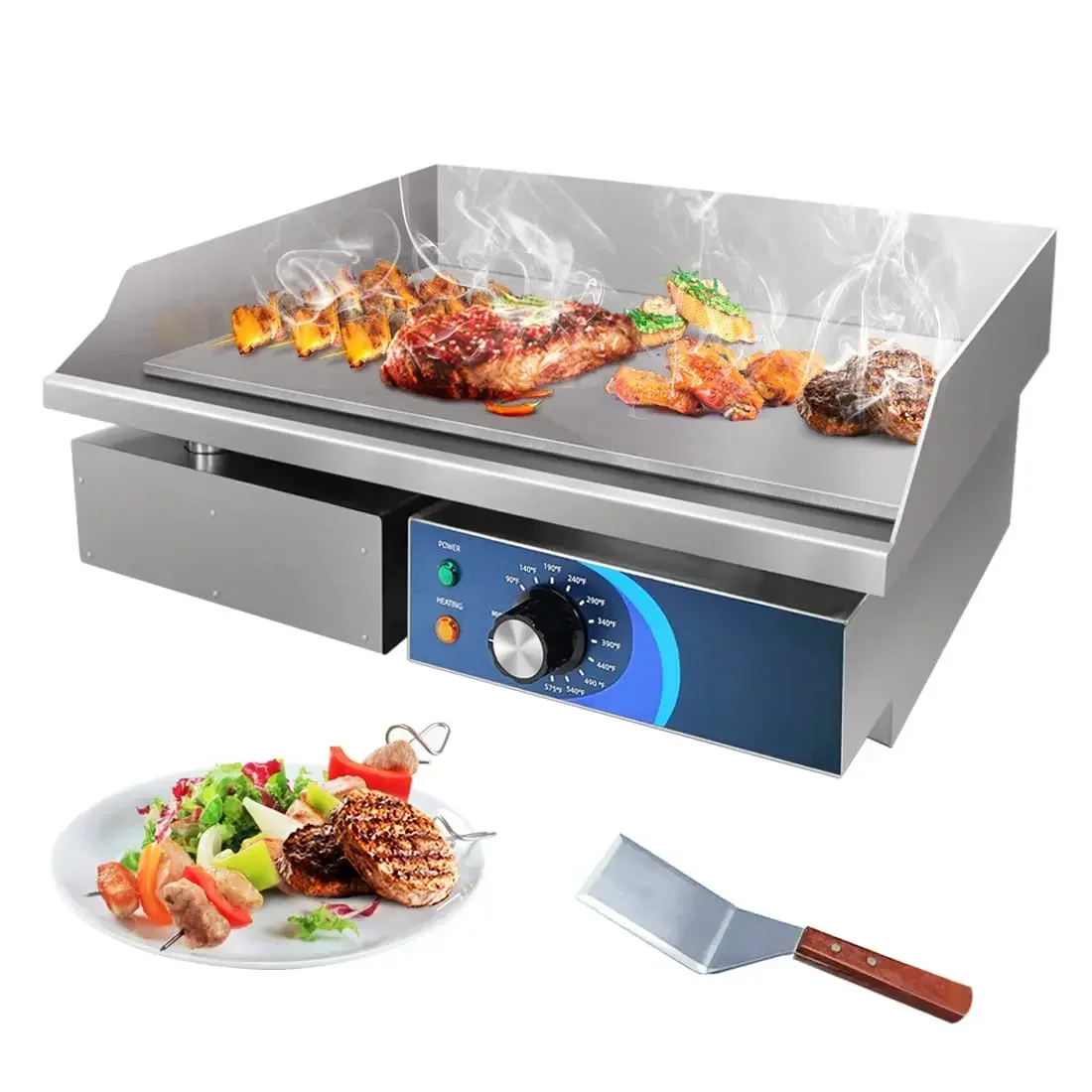 

Лидер продаж, электрическая сковорода для ресторана, столешница из нержавеющей стали, гриль с плоским верхом, оборудование для киосков