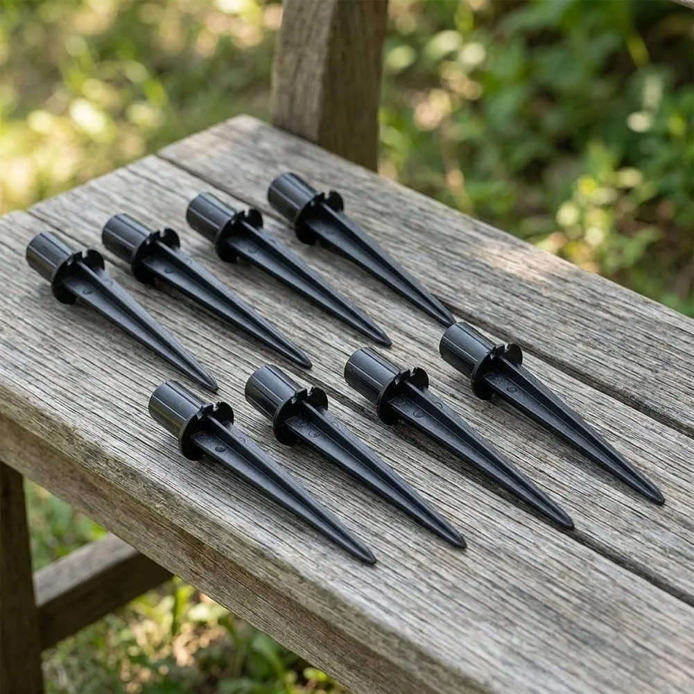 8 Pack Ground Stakes Compatible With Solar Lights Outdoor Garden Lamp Post Spare Spikes Anchors With Cone Shape Stop