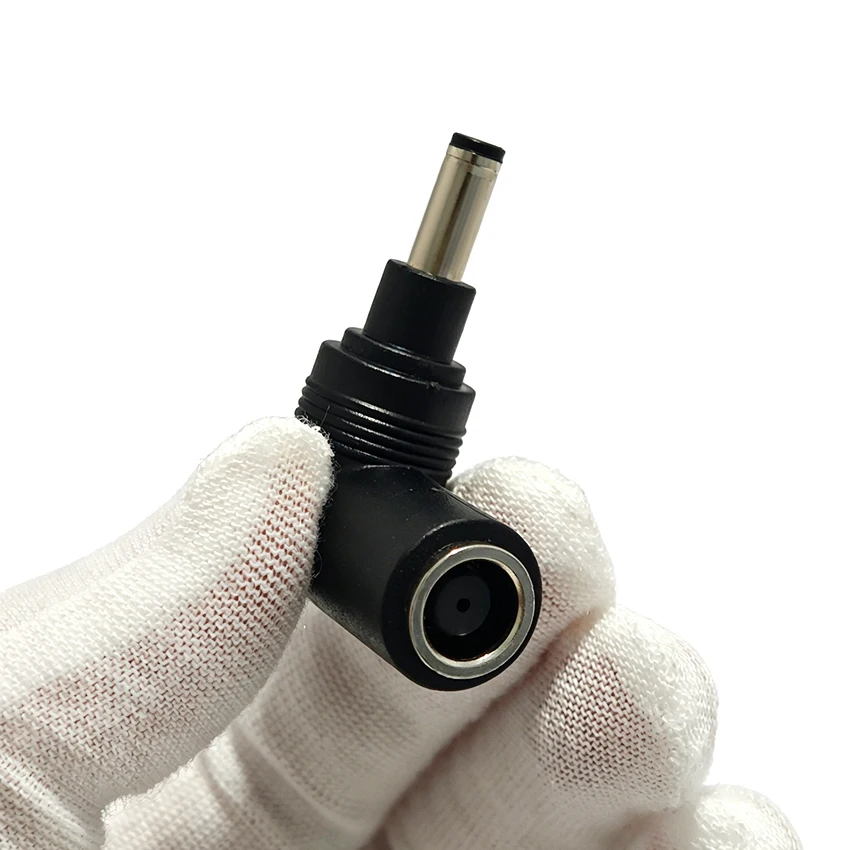 For HP Dell DC Power Jack 7.4*5.0mm Female to 4.5*3.0mm Male Adapter Plug with Pin Elbow Converter For Laptop Notebook