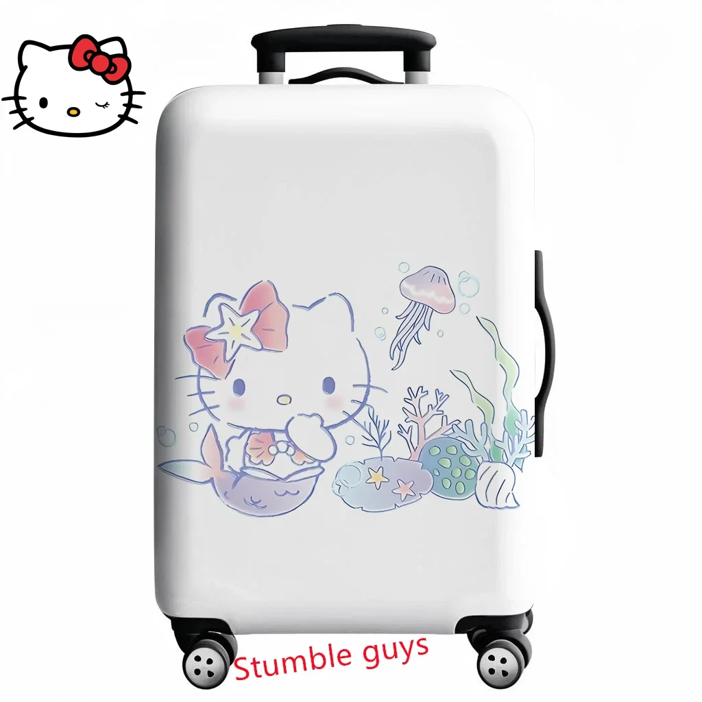 غطاء الأمتعة Anime Kawaii Hello Kitty يناسب حقائب السفر مقاس 18-32 بوصة وواقي طباعة الرسوم المتحركة #4