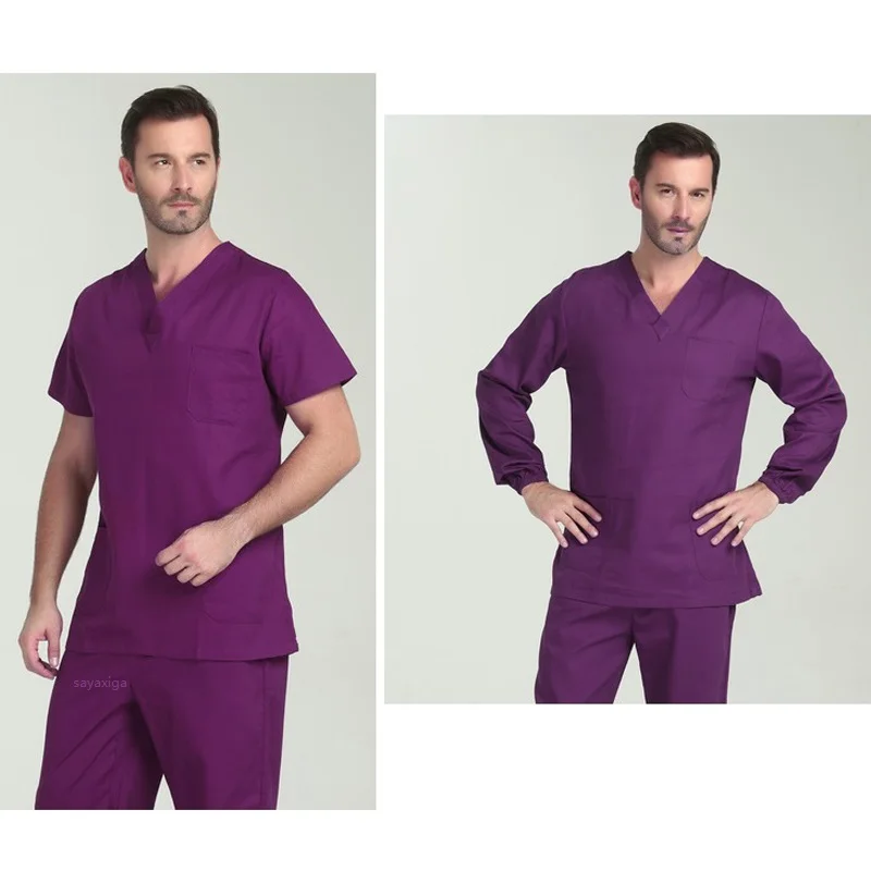 Ensemble de gommages, uniforme médical d'infirmière, costume de chirurgie dentaire, vêtements de travail, ensemble de gommages médicaux pour femmes et hommes, uniformes d'infirmière, accessoires de soins infirmiers 3x