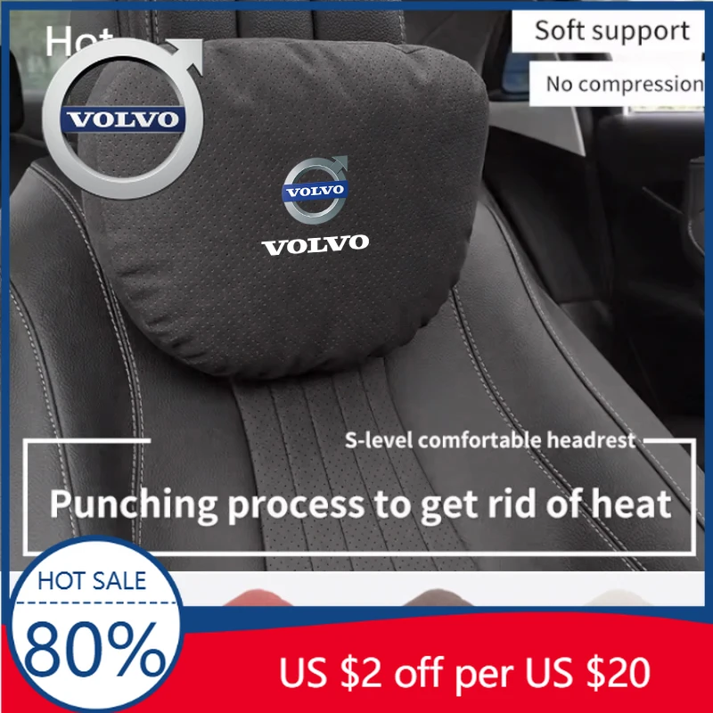 

Чехлы на руль, автомобильный подголовник, удобная регулируемая дышащая подушка, защита шеи для Volvo XC90 XC60 V50 S60 V70 V60 V40 S90 ole