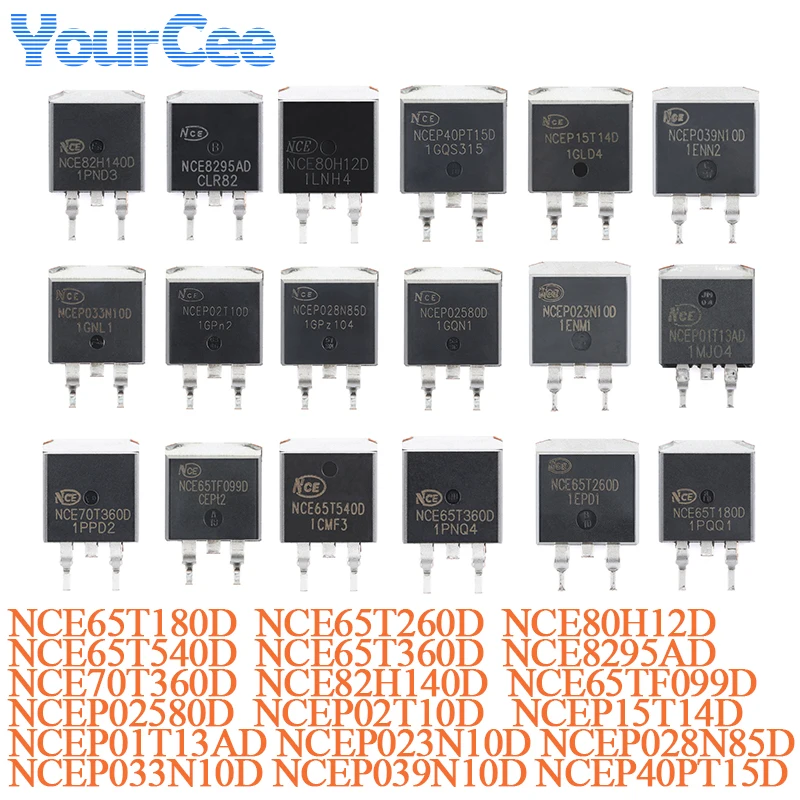 5Pcs NCE80H12D NCE8295AD NCE82H140D TO-263-2 MOSFET N-Channel NCE65T180D NCE65T260D NCE65T360D NCE65T540D NCE65TF099D NCE70T360D