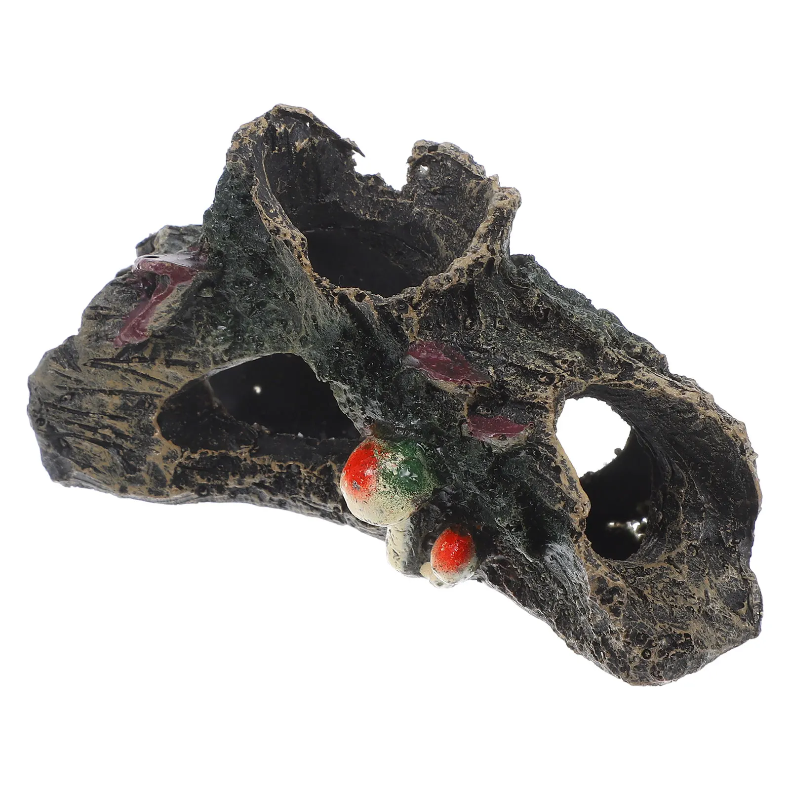 

Hollow Resin Tree Trunk Ornament Aquarium Fish Hideout Reptile Cave Turtle Climbing Log Snake Gecko Decoration Tank Accessories