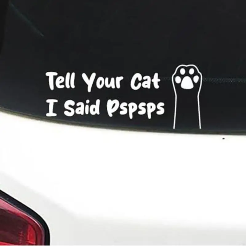 D5BE Removable Cats Paws Decal Sticker Waterproof 23cm x 9cm for Vehicle Window