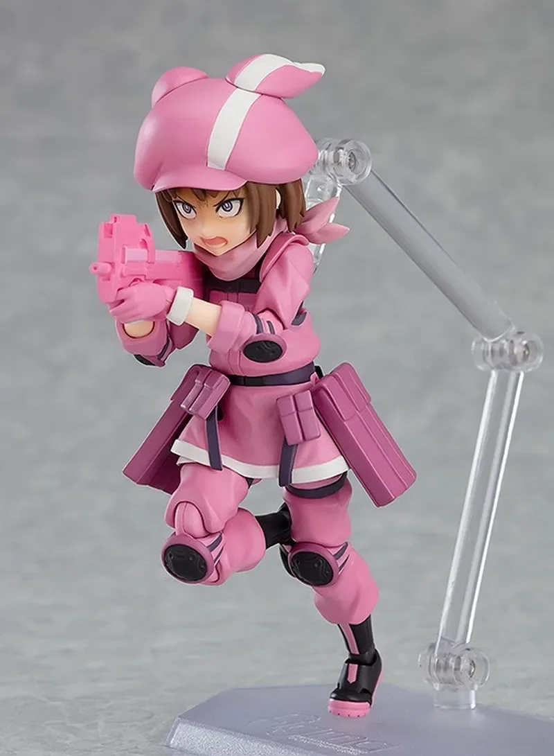 100% Original:Anime Gun Gale Online LLENN figma 12cm PVC Action Figure Anime Figure Model Toys Figure Collection Doll Gift