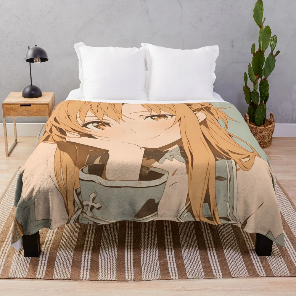 

Asuna - SAO 39 Throw Blanket blankets ands For Sofa Thin Loose Stuffeds Blankets