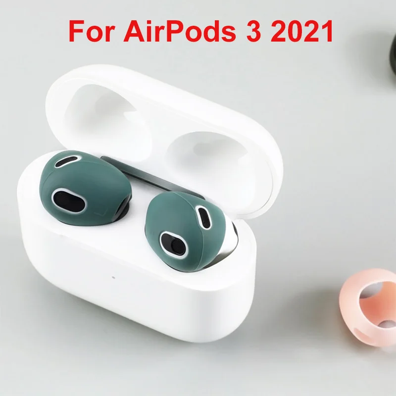 2 sztuk 1 para silikonowe Airpods nauszniki dla AirPods 3. Pokrywa ucha porady akcesoria etui ochronne skóry obejmuje dla Apple AirPod 3