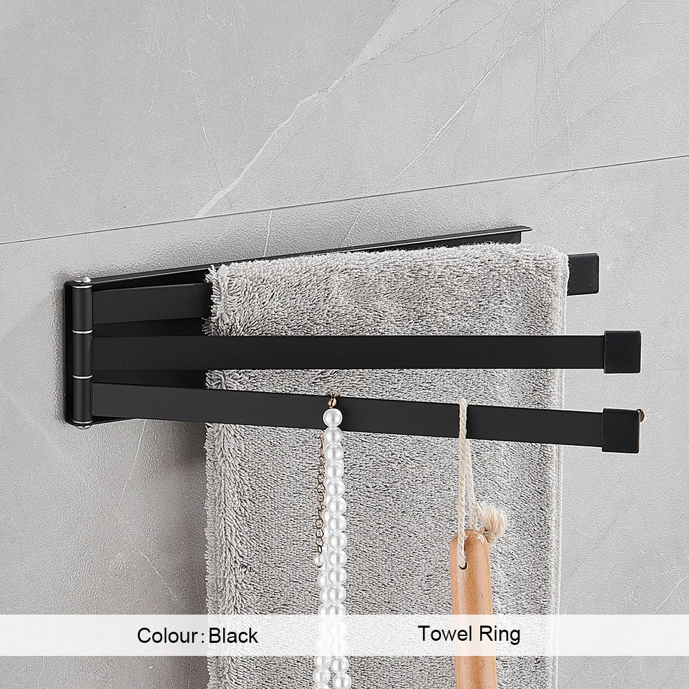 

Towel Rack Non-punched Towel Rack Bathroom Rack Self-adhesive Bathroom Kitchen Towel Hand Towel Rack Household Items