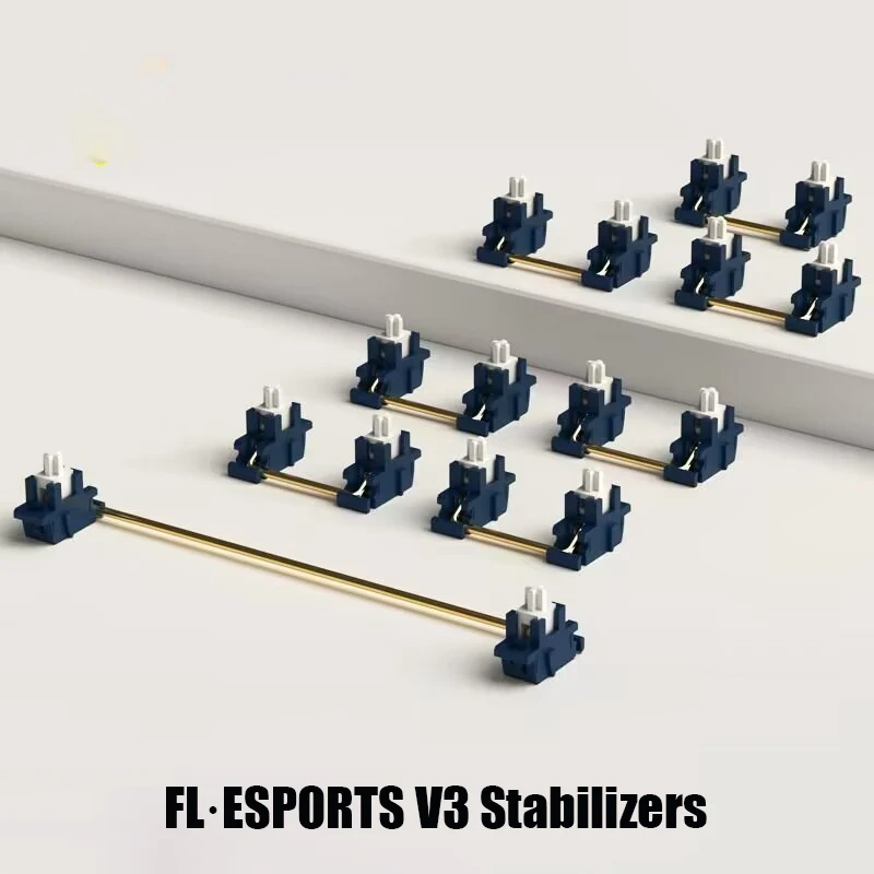 Original FL CMMK FL-ESPORTS V3 Switch Plate Mounted Stabilizers Mechanical Keyboard 6.25U Spacebar Pre lubed Gold Plated Wire