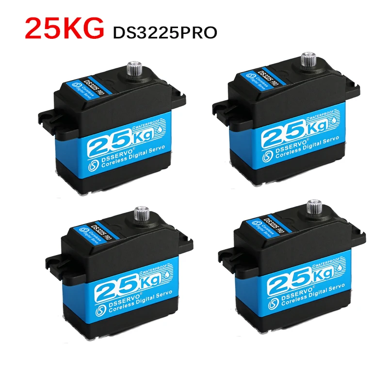 4 Stuks Dsservo Waterdichte Servo DS3225PRO 25Kg Hoge Snelheid Servo Metal Gear Digitale Servo RC Baja Servo Voor 1/8 1/10 RC Auto's