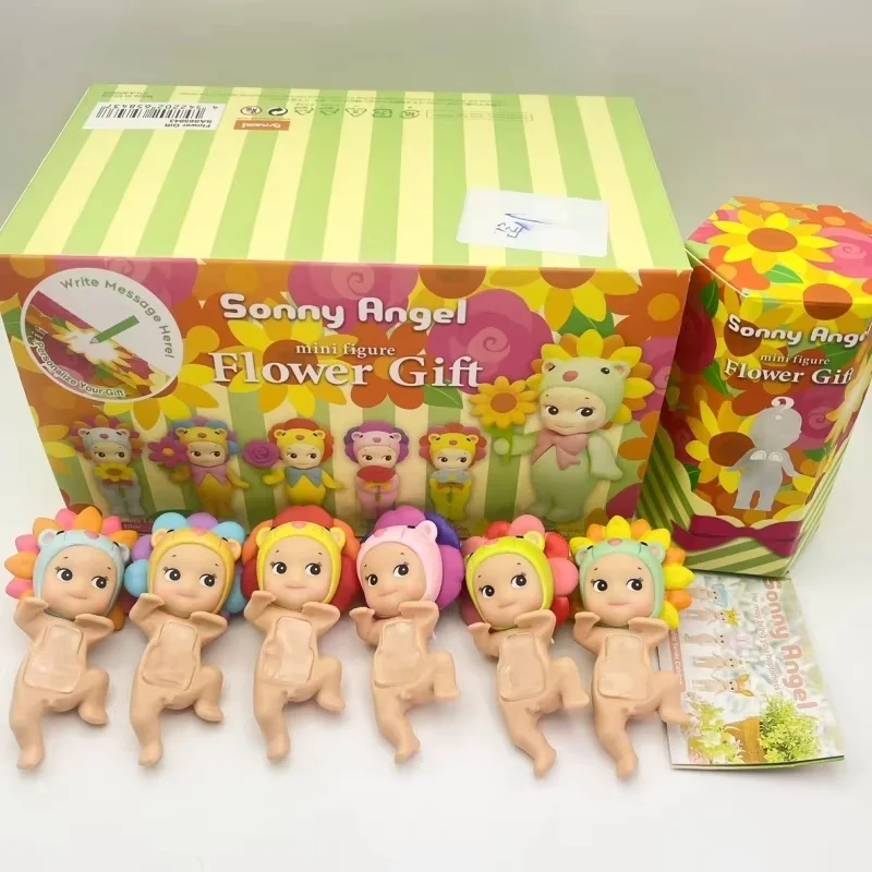 

Sonny Angel Flower Series Blind Box Anime Figures - Mini Cute Doll Ornaments Mystery Gift Toys including Rose & Sunflower Themes
