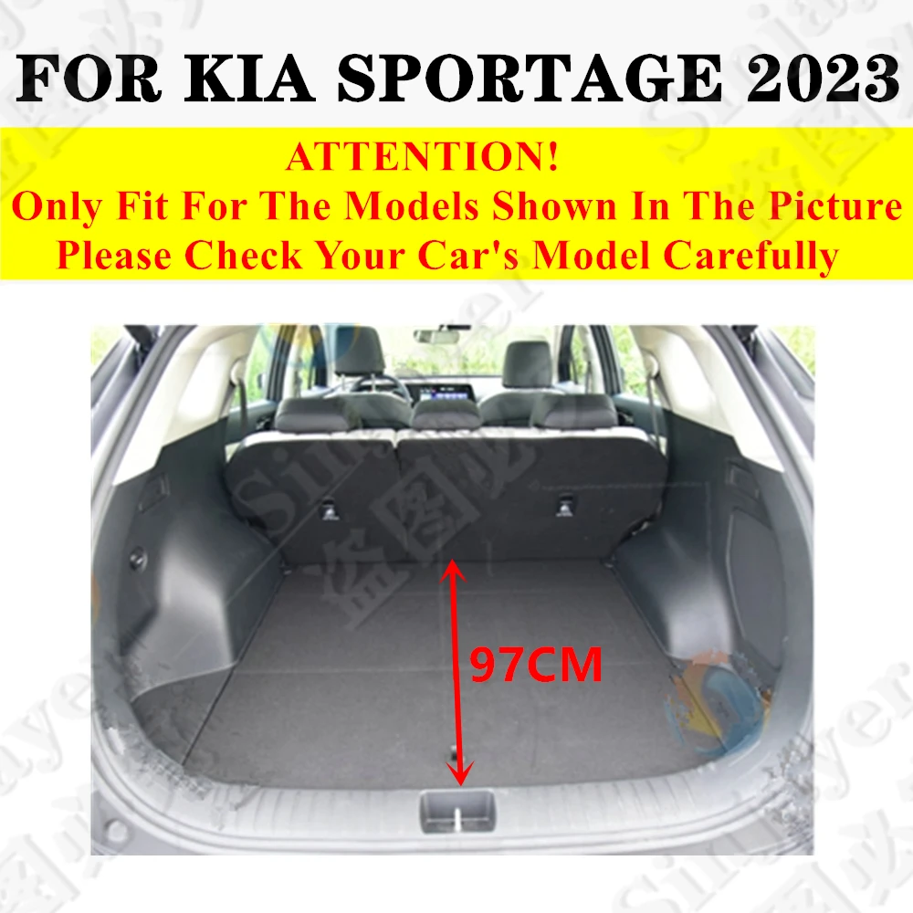 High Side Car trunk mat for KIA Sportage 2023 Tail Boot Tray luggage Pad Protect Cover Rear Cargo Liner Interior Accessories