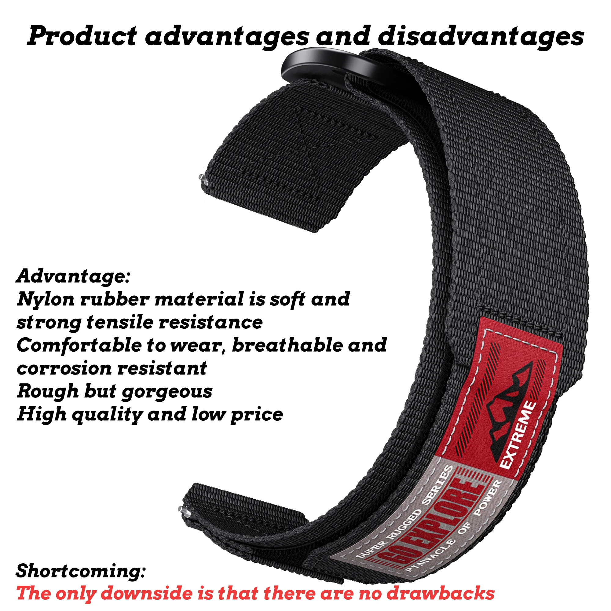 20mm 22mm Huawei Nylon Strap For Watch GT 4 GT4 46mm Band Bracelet For Huawei GT3 GT2 GT Pro 46mm Samsung Watch4 5 6 7 Watchband image 2