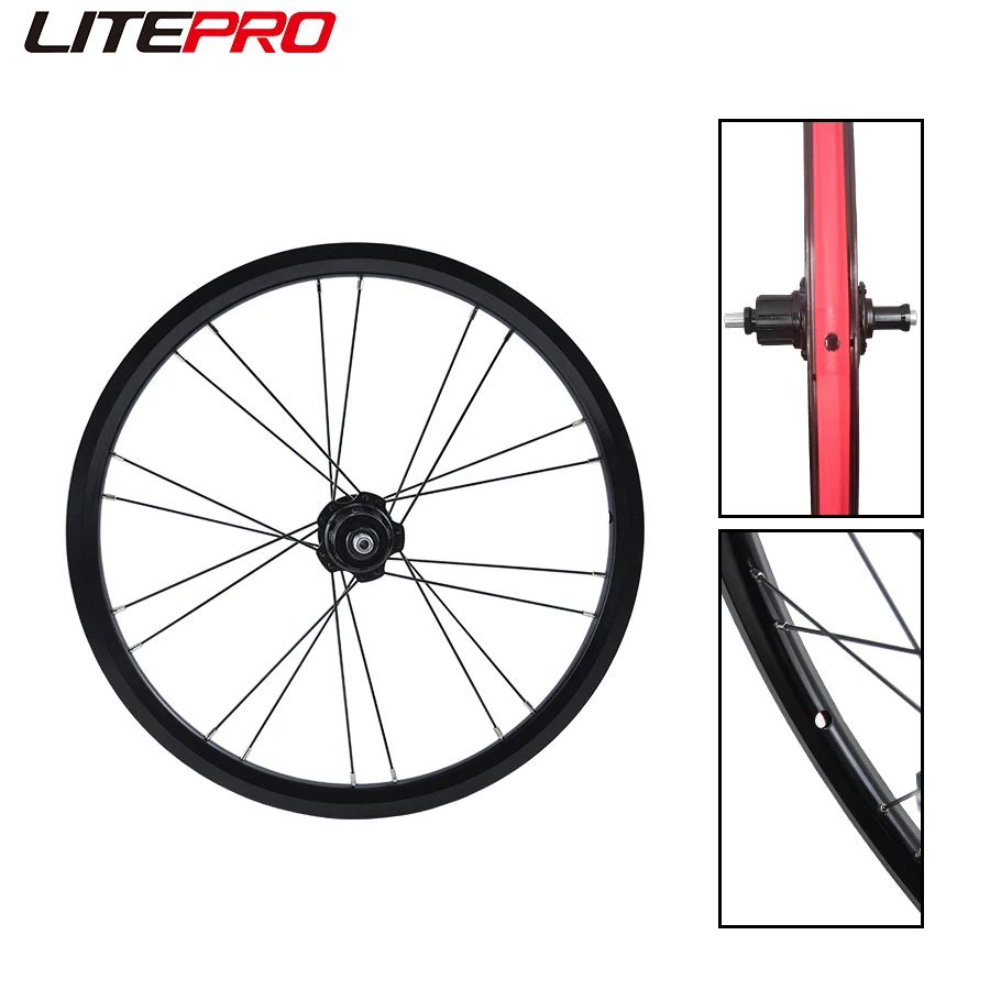 Litepro JKLapin 16inch Bicycle External 7 Speeds 349 Wheel 74/112mm Alloy Wheelset 20H For Brompton Folding Bike