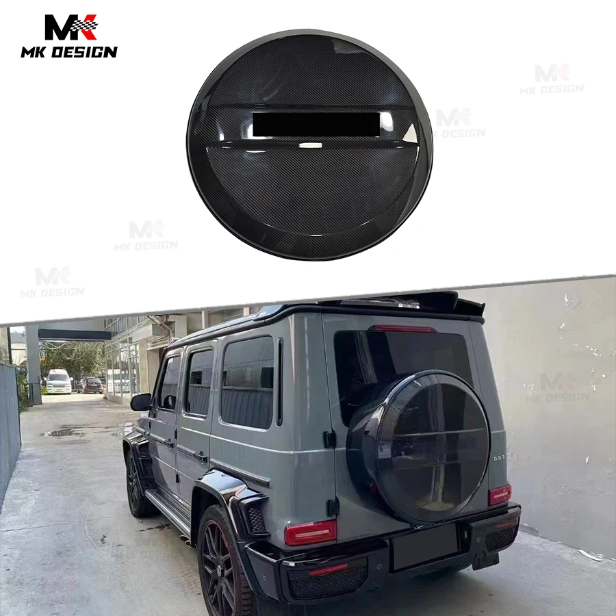 

Dry Carbon Fiber BS Style Tire Cover Spare Wheel Cover for Mercedes-Benz G Class W464 W463 G500 G63 Spare Tyre Cover Body Kits