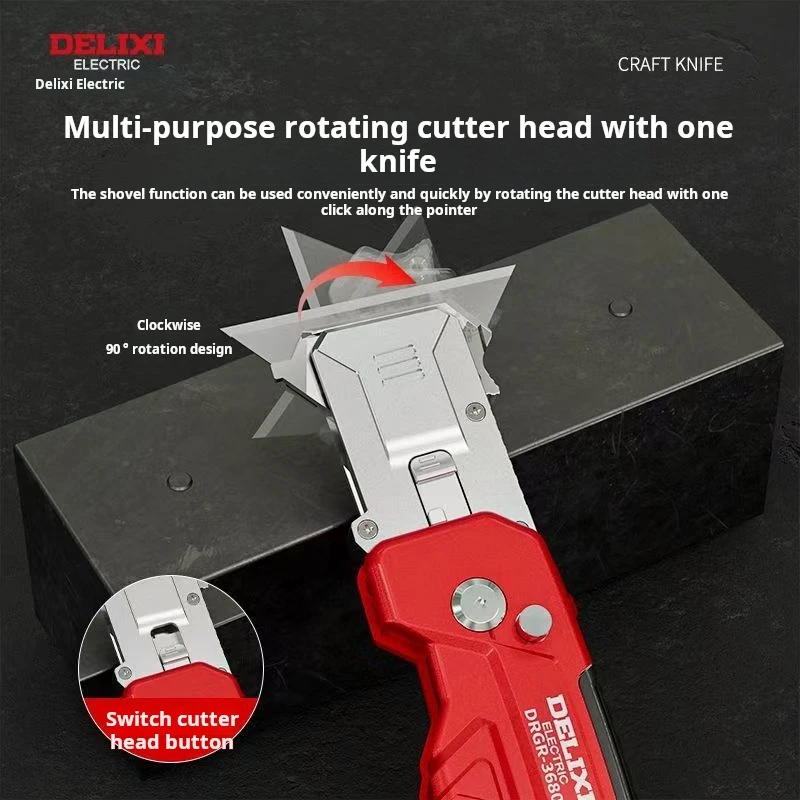 Multi-Functional Tools Deformity Fold Utility Knife Thickened and Extra Hard Tool Holder Trapezoidal Blade Glue Removal Scraper