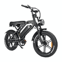 STLF Fashion EU V20 V8 Ready Stock Electric Bike Fatbike 25km/h Steel Bicycle Fat Tire E-bike Urban Adult 500w 20inch 48V Ebike