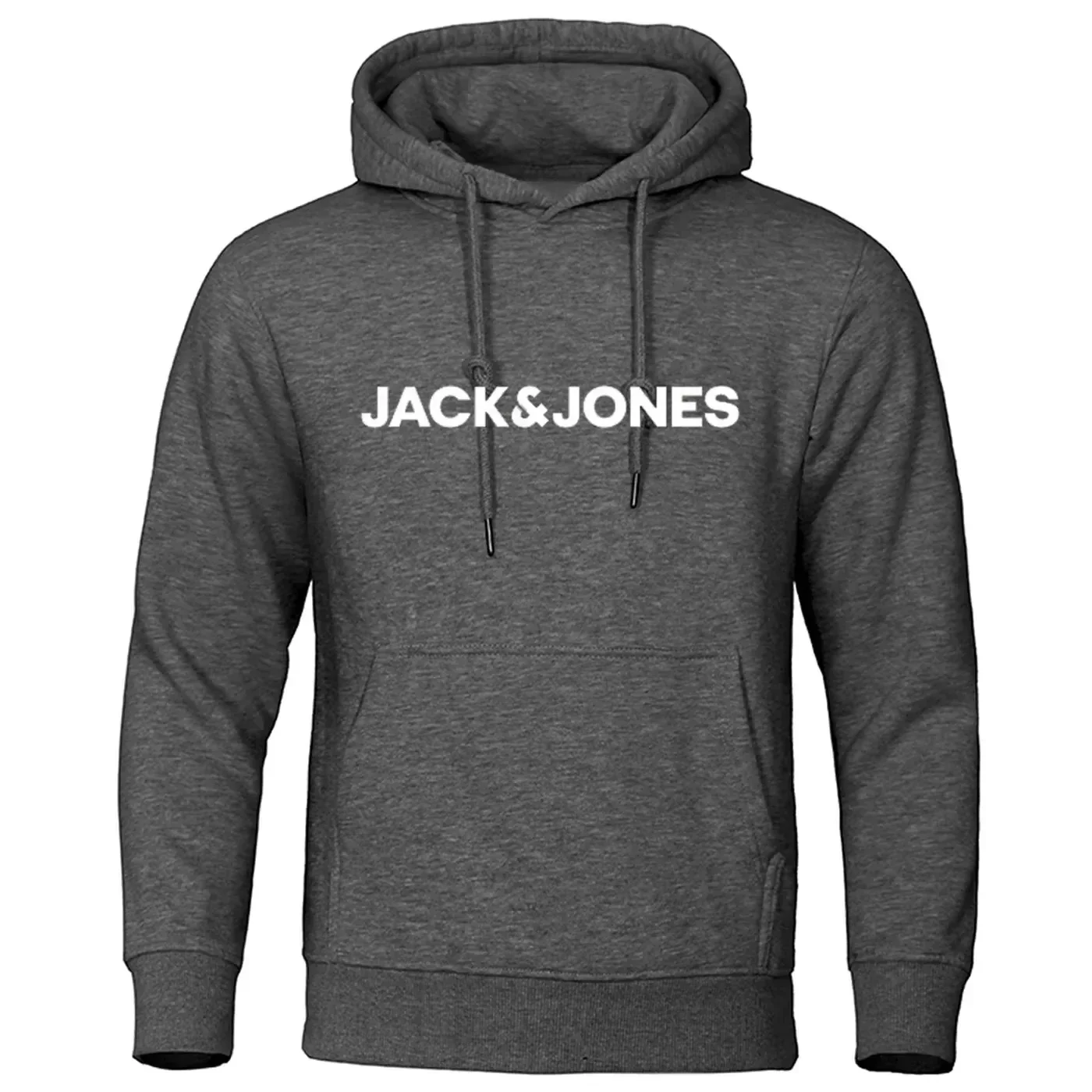 Ropa deportiva informal para hombre, Sudadera con capucha de otoño e invierno, jersey holgado de fitness de alta calidad con estampado de color sólido a la moda
